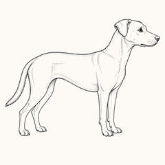 Healthy weight dog illustration