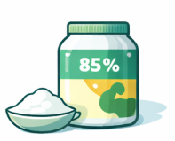 Human-grade hydrolysed whey protein (85%)